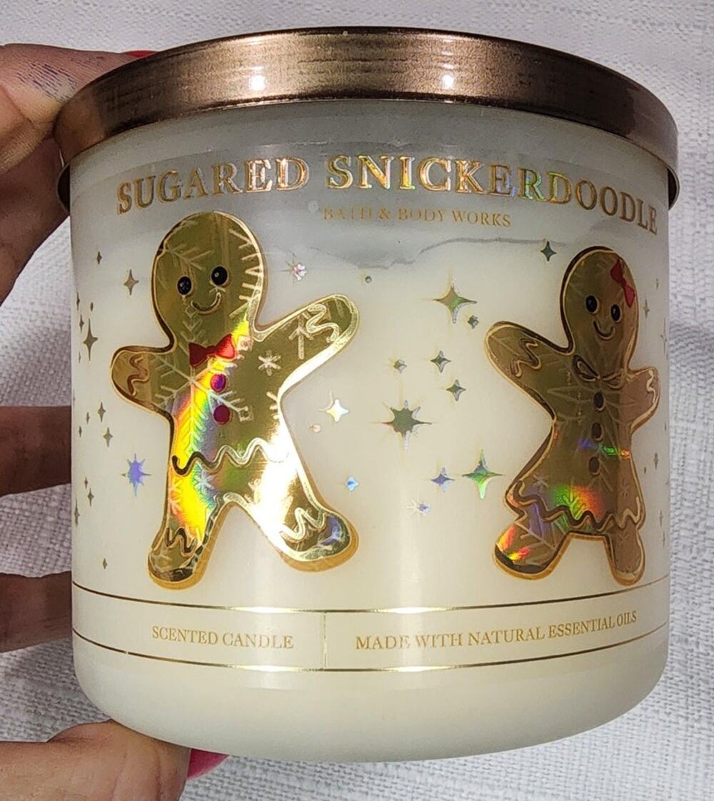 Bath & Body Works Sugared Snickerdoodle 3-Wick Candle 14.5oz Gingerbread Holiday